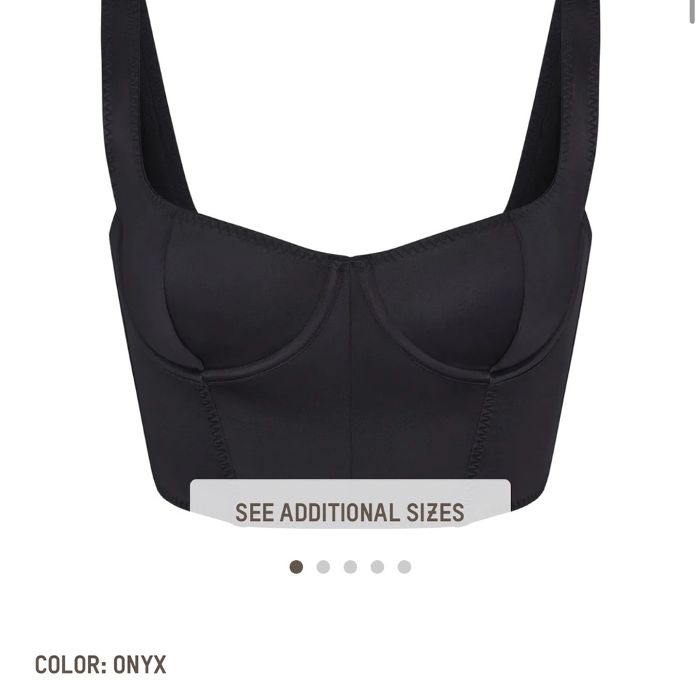 SKIMS stretch satin corset